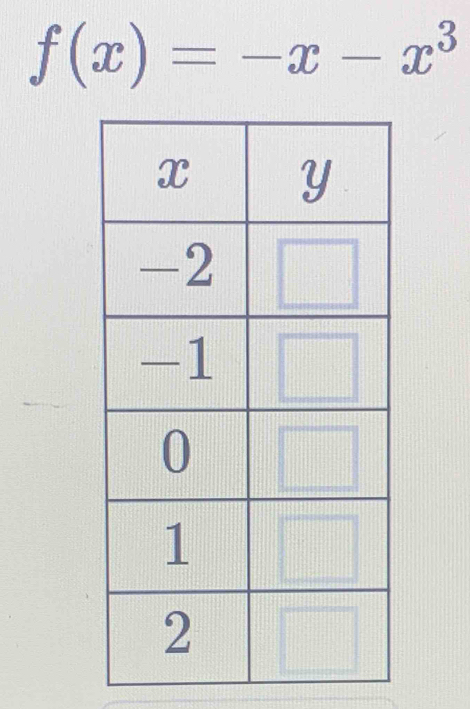 f(x)=-x-x^3