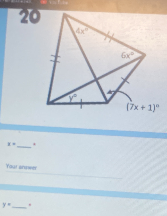 20
_
x= *
Your answer
y= _ *