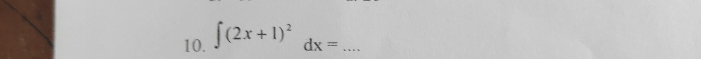 ∈t (2x+1)^2dx= _