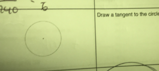 Draw a tangent to the circl