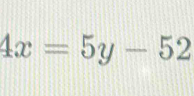 4x=5y-52