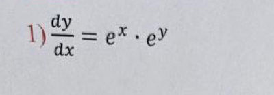  dy/dx =e^x· e^y