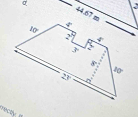 α
 
44.67 m
rectly i