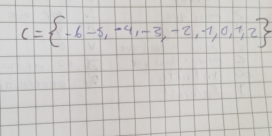 C= -6-5,-4,-3,-2,1,0,1,2