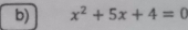 x^2+5x+4=0