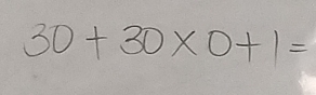 30+30* 0+1=