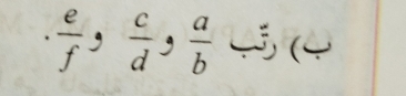  e/f ,  c/d ,  a/b  4(4