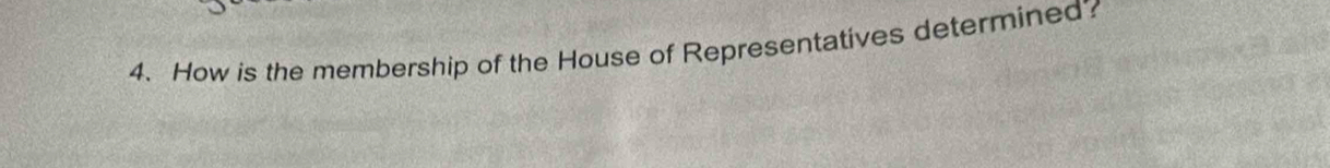 How is the membership of the House of Representatives determined?