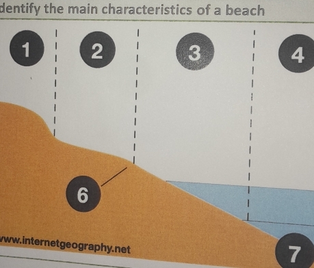 dentify the main characteristics of a beach