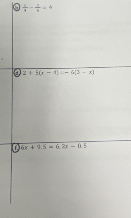 6  x/4 - x/6 =4