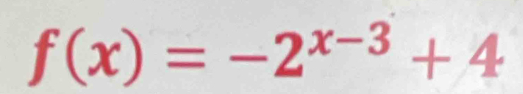 f(x)=-2^(x-3)+4