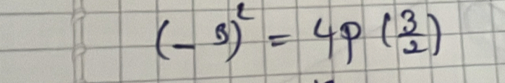 (-s)^2=4p( 3/2 )