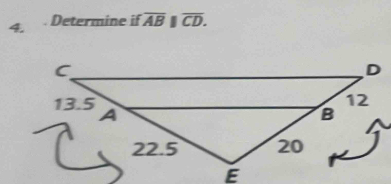 Determine if overline AB||overline CD.