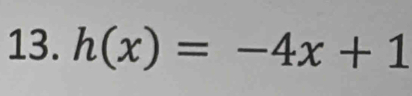 h(x)=-4x+1