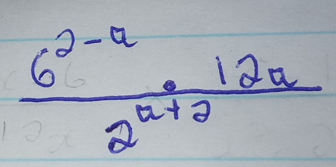  (6^(2-a)· 12a)/2^(a+2) 