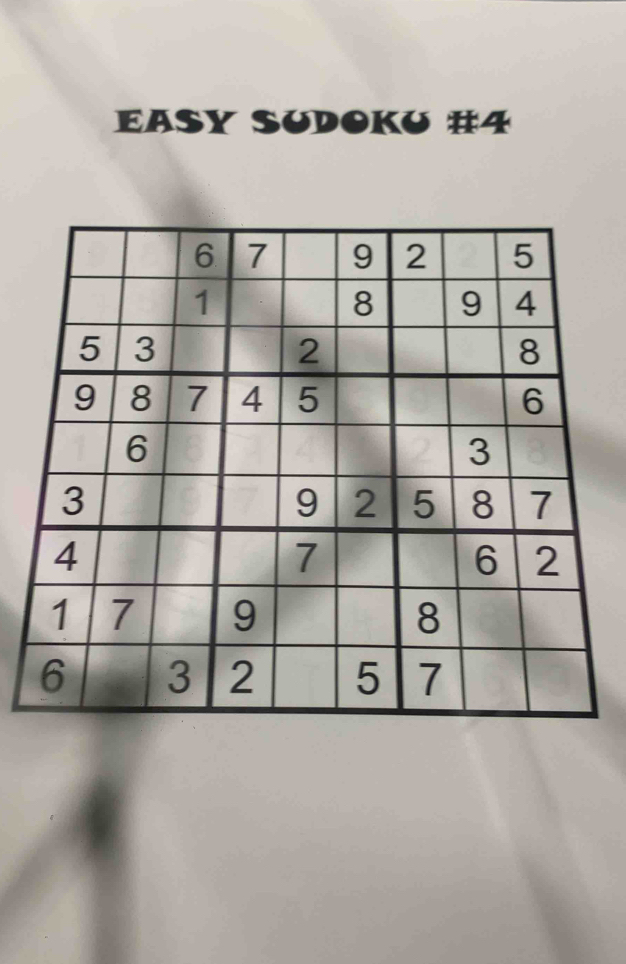 EASY SUDoKU #4