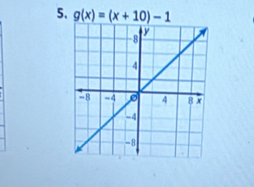 g(x)=(x+10)-1