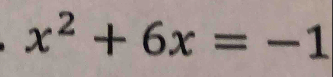 x^2+6x=-1