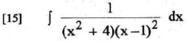 [15] ∈t frac 1(x^2+4)(x-1)^2dx