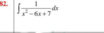 ∈t  1/x^2-6x+7 dx