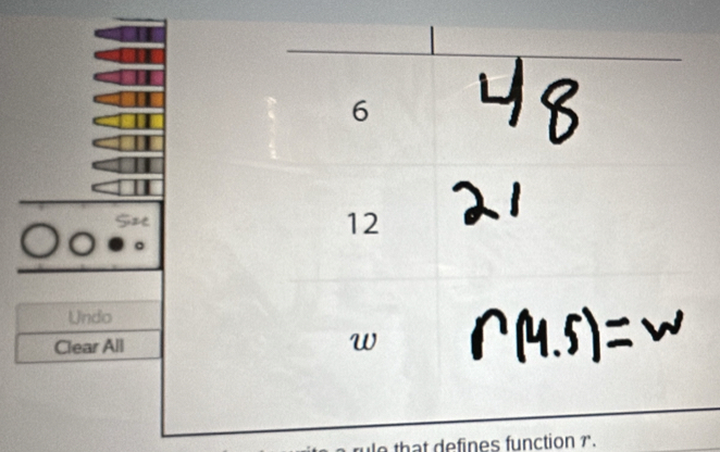 Sz 
Undo 
Clear All 
that defines function r.