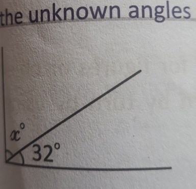 the unknown angles