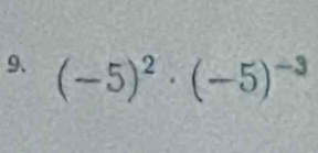 (-5)^2· (-5)^-3