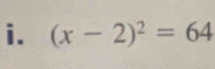 (x-2)^2=64