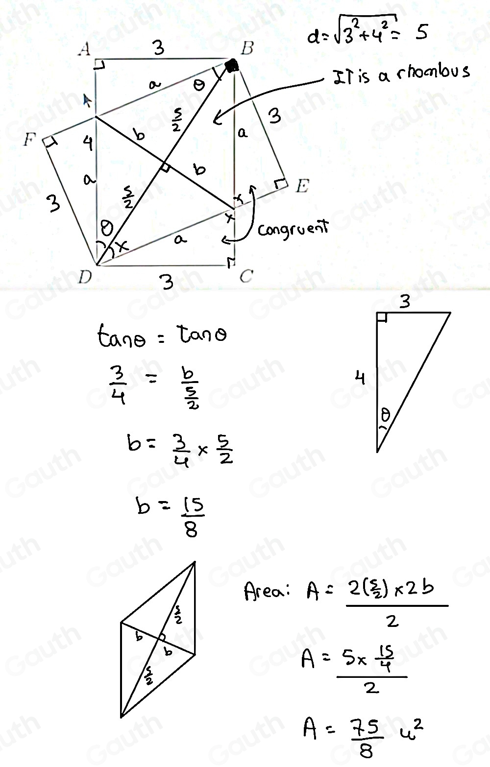 Solved: Problem: Report Two rectangles overlap, as shown below. Find ...
