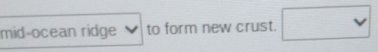 mid-ocean ridge to form new crust.