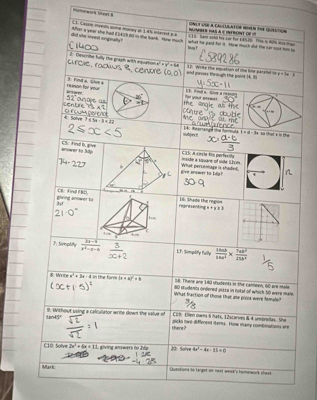 Homework Sheet 8