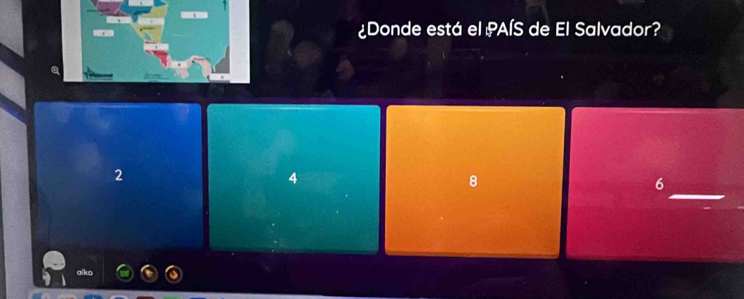 ¿Donde está el PAÍS de El Salvador?
2
4
8
6