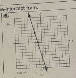 be-intercept form. 
⑥
x