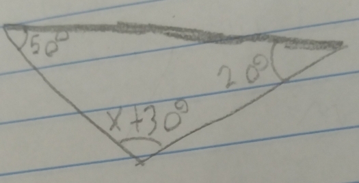 50°
20^9
x+30°