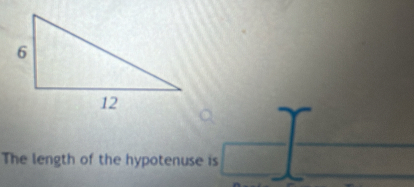 The length of the hypotenuse is □°