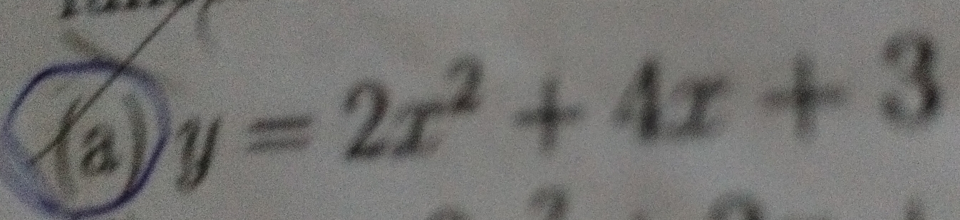 a y=2x^2+4x+3