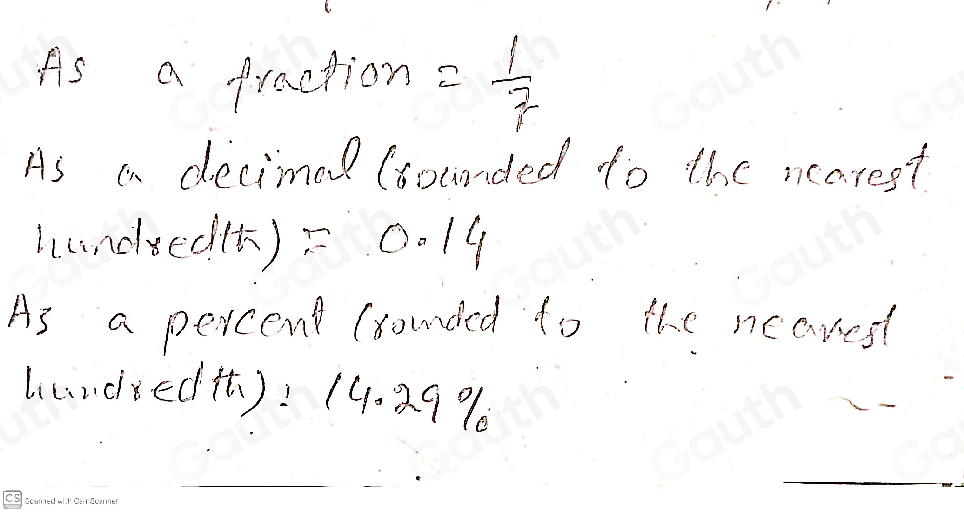 Solved: Write the multiplicative inverse of seven as a fraction ...
