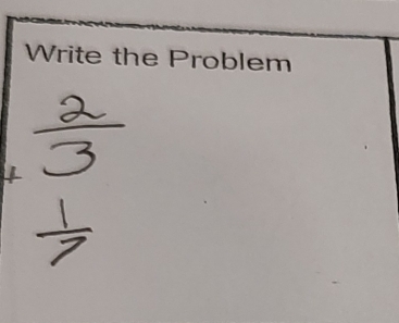 Write the Problem