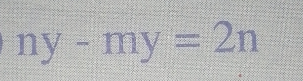 ny-my=2n