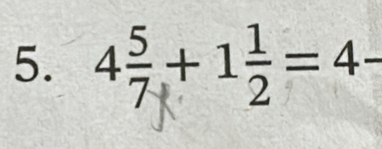 4+1=4 ∠ . _