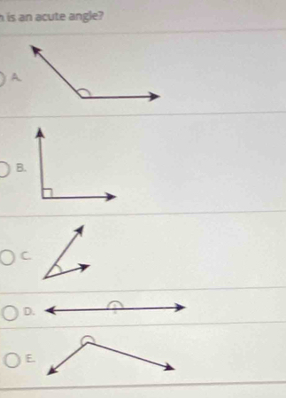 is an acute angle? 
.