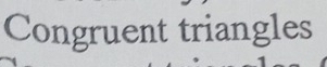 Congruent triangles