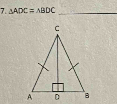 △ ADC≌ △ BDC _