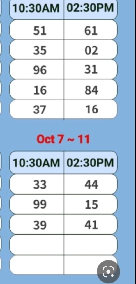 Oct 7sim 11