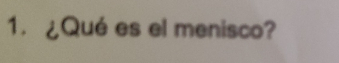 ¿Qué es el menisco?