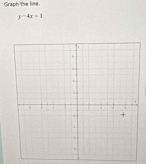 Graph the line.
y-4x=1