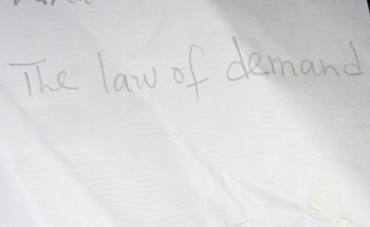 The law of damand