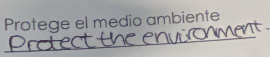 Protege el medio ambiente