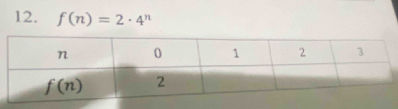 f(n)=2· 4^n