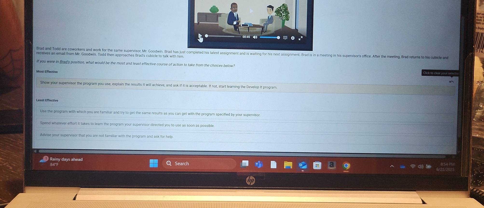 Solved: Brad and Todd are coworkers and work for the same supervisor ...